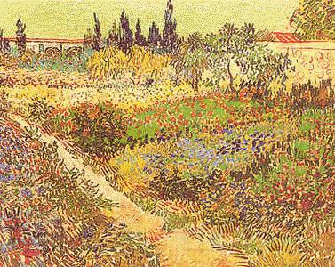 Vincent Van Gogh Garden in Bloom, Arles Norge oil painting art